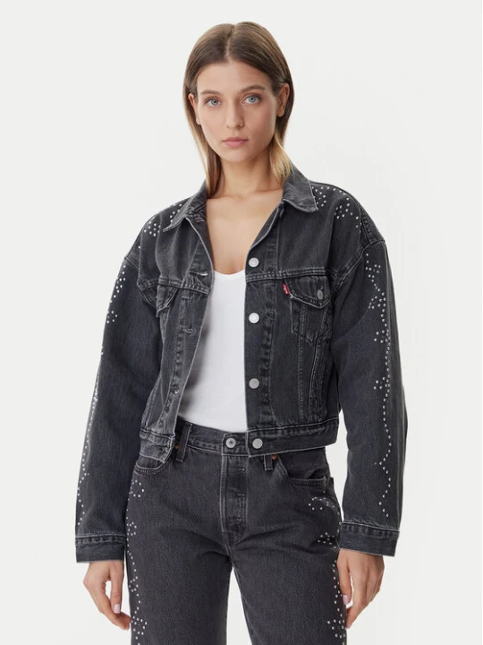 Zdjęcie produktu Levi's® Kurtka jeansowa 90s Trucker A9456-0003 Czarny Relaxed Fit
