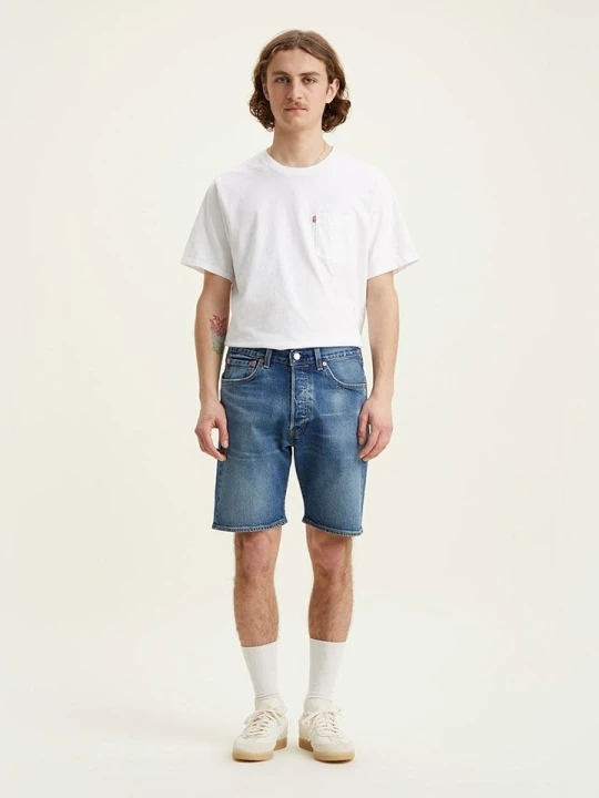 Zdjęcie produktu Levi´s Szorty dżinsowe "501" w kolorze niebieskim rozmiar: W28 Levi's