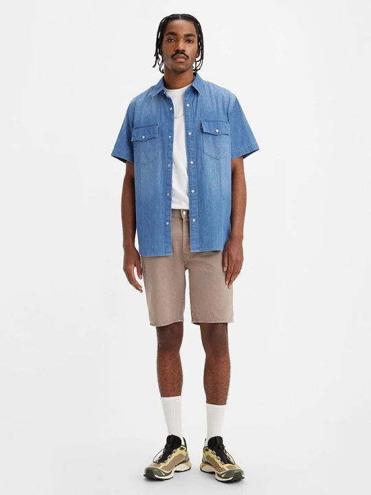 Zdjęcie produktu Levi´s Szorty dżinsowe "501" w kolorze szarobrązowym rozmiar: W28 Levi's