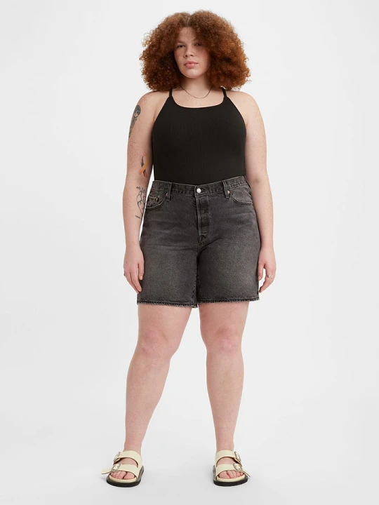 Zdjęcie produktu Levi´s Szorty dżinsowe "Plus 501" w kolorze antracytowym rozmiar: W42 Levi's