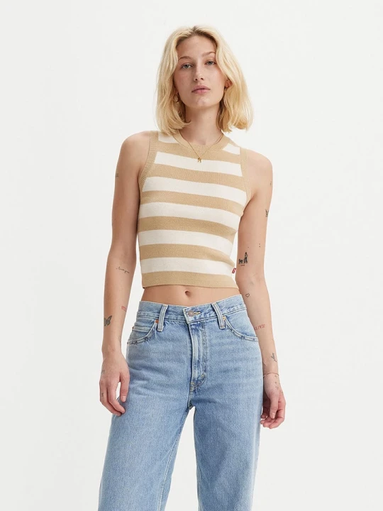 Zdjęcie produktu Levi´s Top "Tulip" w kolorze beżowo-kremowym rozmiar: XS Levi's