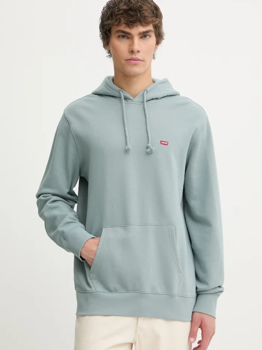 Zdjęcie produktu Levi's bluza bawełniana THE ORIGINAL HM HOODIE turkusowy