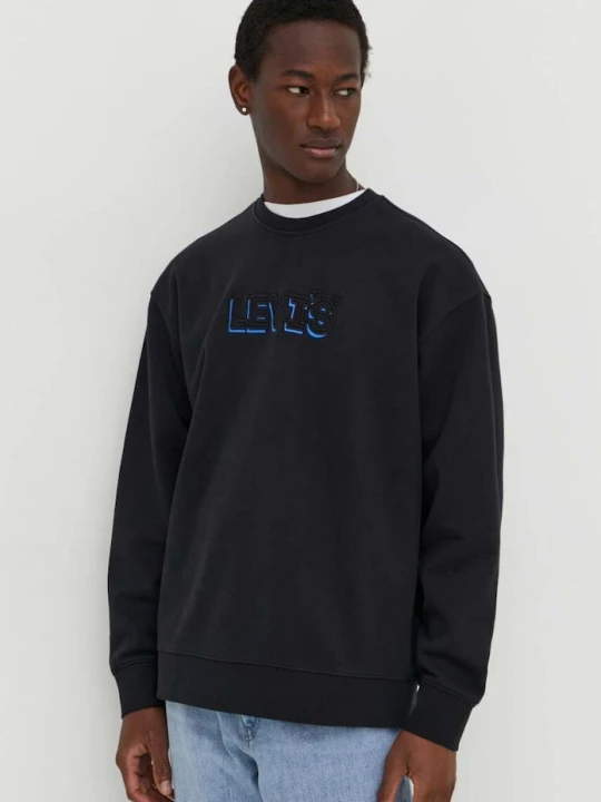 Zdjęcie produktu Levi's bluza męska z bawełną RELAXD GRAPHIC CREW czarny