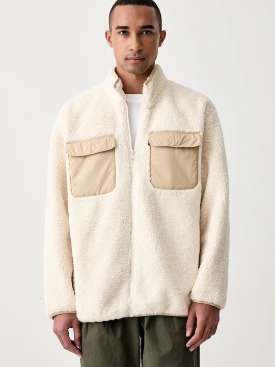 Zdjęcie produktu Levi's bluza rozpinana męska polarowa CAMPO SHERPA beżowy