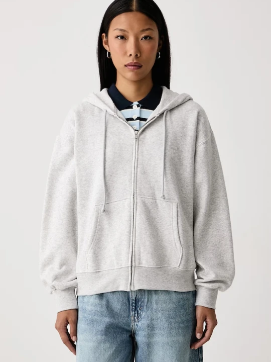 Zdjęcie produktu Levi's bluza rozpinana z kapturem damska z bawełną EVERYDAY FULL ZIP szary