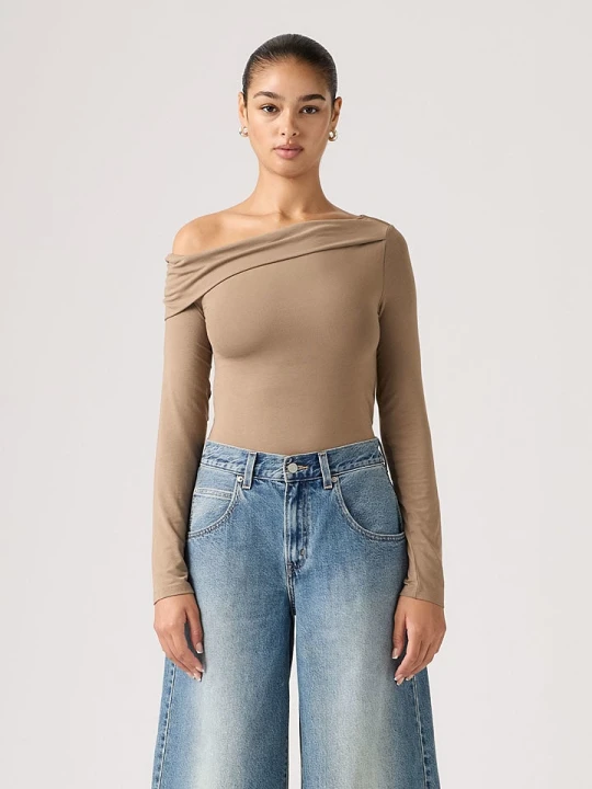 Zdjęcie produktu Levi's Bluzka "Clara" w kolorze beżowym rozmiar: S