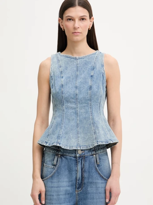 Zdjęcie produktu Levi's bluzka damska jeansowa PEPLUM SEAMED DENIM niebieski