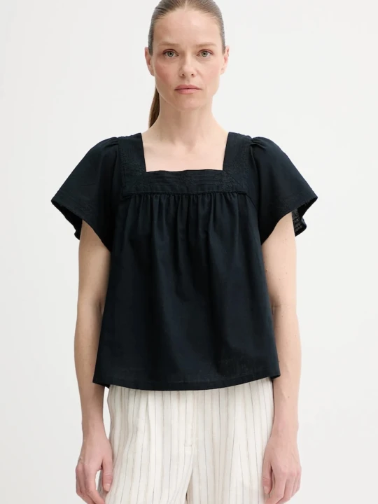 Zdjęcie produktu Levi's bluzka z domieszką lnu AMBRE BABYDOLL TANK czarny