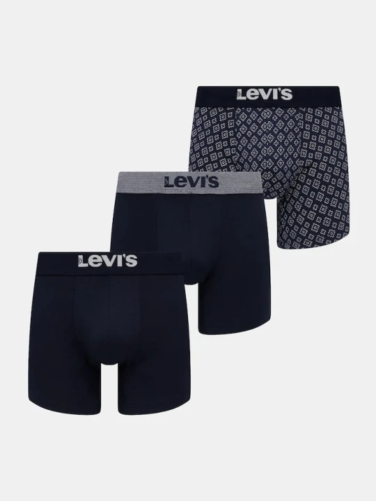 Zdjęcie produktu Levi's bokserki 3-pack granatowy