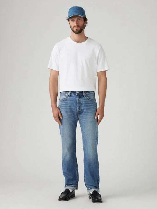 Zdjęcie produktu Levi's Dżinsy "501" - Straight fit - w kolorze niebieskim rozmiar: W38 / L32