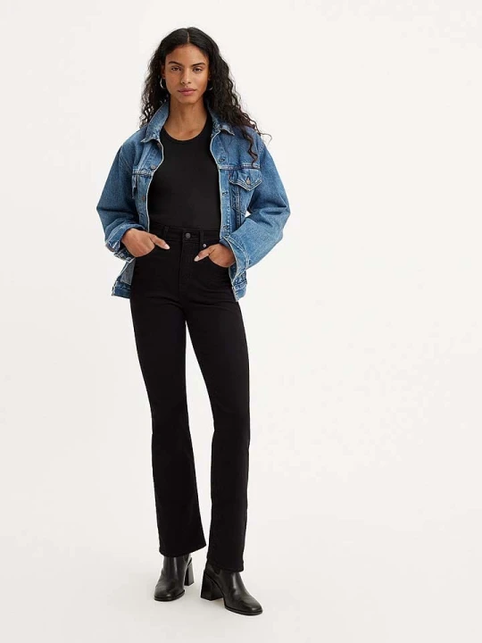 Zdjęcie produktu Levi's Dżinsy "725" - Bootcut fit - w kolorze czarnym rozmiar: W25/L28