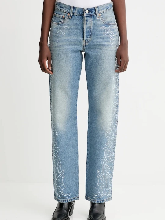 Zdjęcie produktu Levi's jeansy regularne damskie 501® 90S granatowy