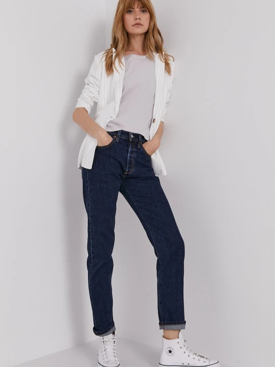 Zdjęcie produktu Levi's jeansy 501® CROP granatowy