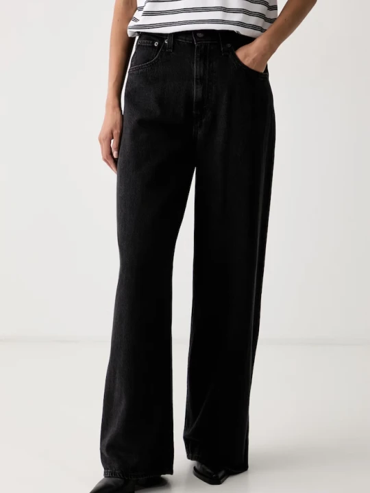 Zdjęcie produktu Levi's jeansy relaxed fit damskie CINCH BAGGY czarny