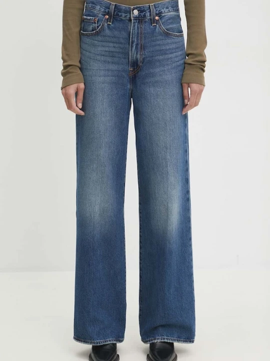 Zdjęcie produktu Levi's jeansy wide leg damskie RIBCAGE WIDE LEG granatowy