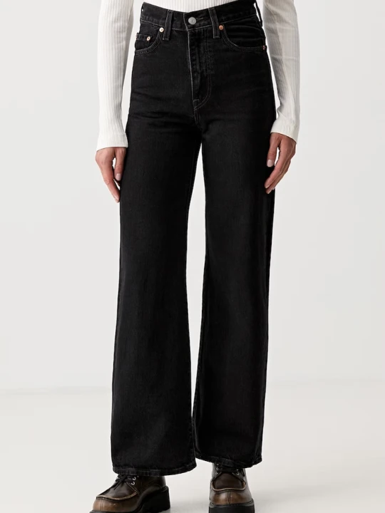 Zdjęcie produktu Levi's jeansy wide leg damskie RIBCAGE WIDE LEG czarny