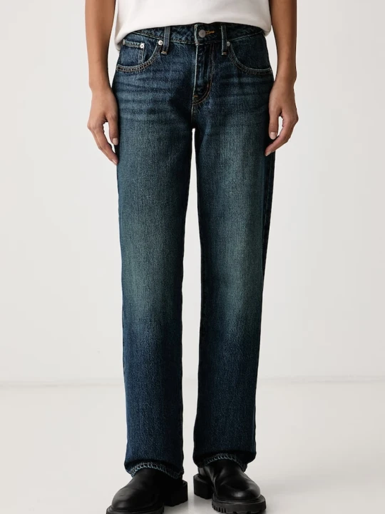 Zdjęcie produktu Levi's jeansy straight damskie SUPERLOW STRAIGHT granatowy