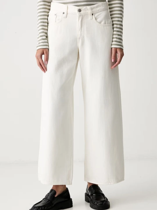 Zdjęcie produktu Levi's jeansy wide leg damskie MIDDY WIDE LEG beżowy
