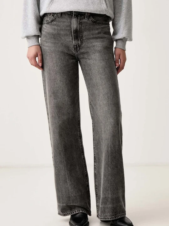 Zdjęcie produktu Levi's jeansy wide leg damskie RIBCAGE WIDE LEG szary