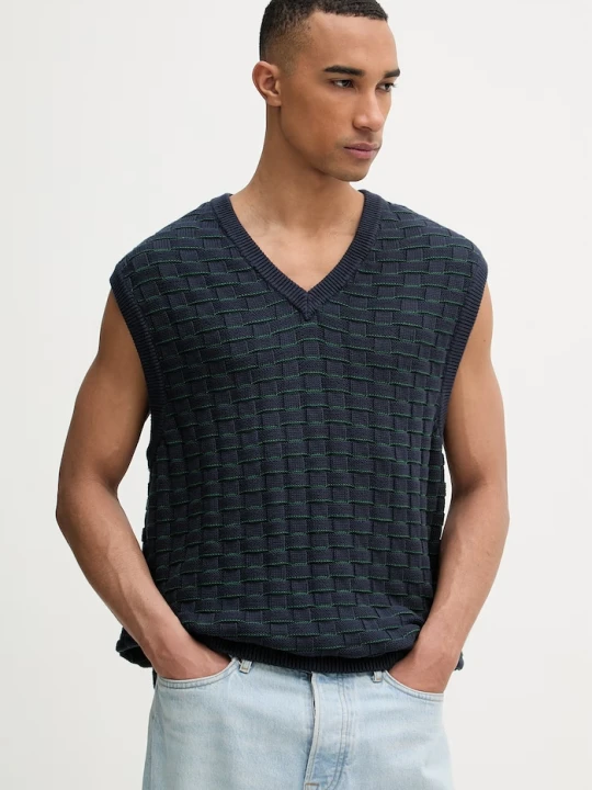 Zdjęcie produktu Levi's kamizelka męska bawełniana SKYLINE SWEATER VEST granatowy