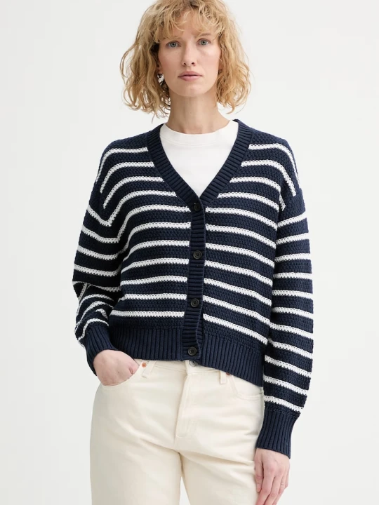 Zdjęcie produktu Levi's kardigan bawełniany SNOWFLAKEGAN granatowy