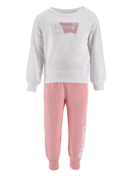 Zdjęcie produktu Levi's Kids 2-częściowy zestaw w kolorze biało-jasnoróżowym rozmiar: 80