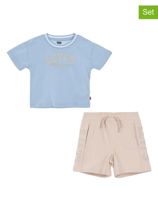 Zdjęcie produktu Levi's Kids 2-częściowy zestaw w kolorze błękitno-jasnoróżowym rozmiar: 98
