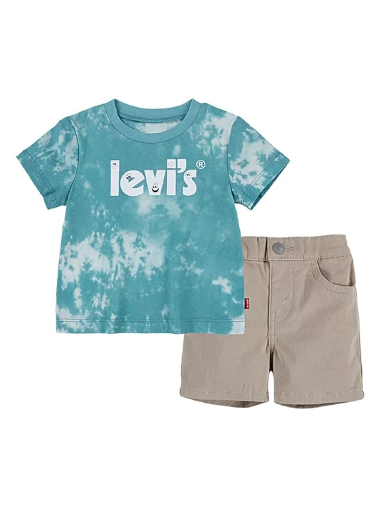 Zdjęcie produktu Levi's Kids 2-częściowy zestaw w kolorze brązowo-niebieskim rozmiar: 74