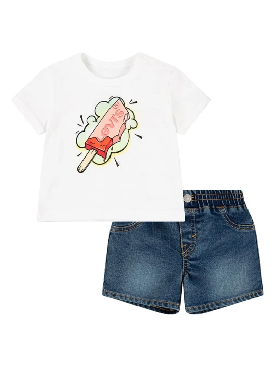 Zdjęcie produktu Levi's Kids 2-częściowy zestaw w kolorze niebiesko-białym rozmiar: 86