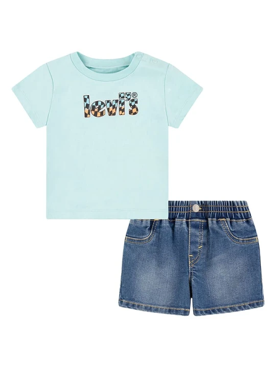 Zdjęcie produktu Levi's Kids 2-częściowy zestaw w kolorze turkusowo-niebieskim rozmiar: 86