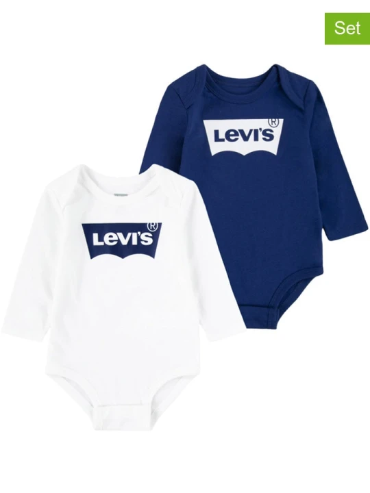 Zdjęcie produktu Levi's Kids Body (2 szt.) w kolorze biało-niebieskim rozmiar: 68-80