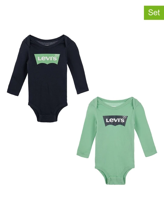 Zdjęcie produktu Levi's Kids Body (2 szt.) w kolorze zielonym i granatowym rozmiar: 68-80