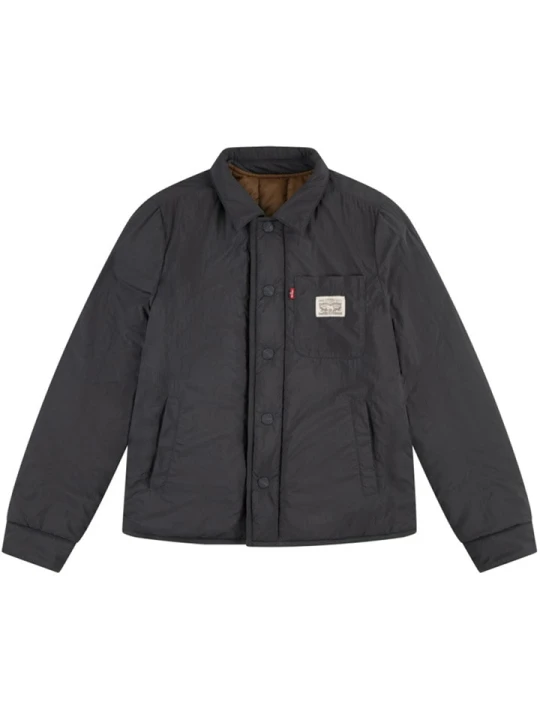 Zdjęcie produktu Levi's Kids Dwustronna kurtka przejściowa w kolorze antracytowo-brązowym rozmiar: 164