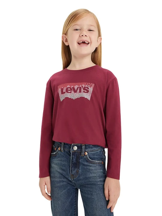 Zdjęcie produktu Levi's Kids Koszulka "Meet and greet glitter bat" w kolorze czerwonym rozmiar: 140