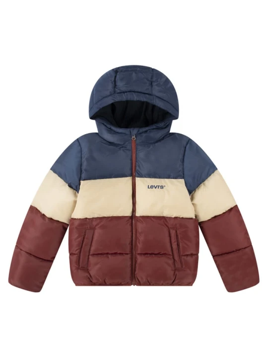 Zdjęcie produktu Levi's Kids Kurtka pikowana w kolorze ciemnoczerwono-granatowo-beżowym rozmiar: 152