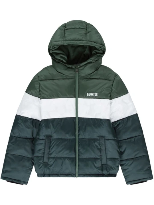 Zdjęcie produktu Levi's Kids Kurtka pikowana w kolorze zielono-białym rozmiar: 110