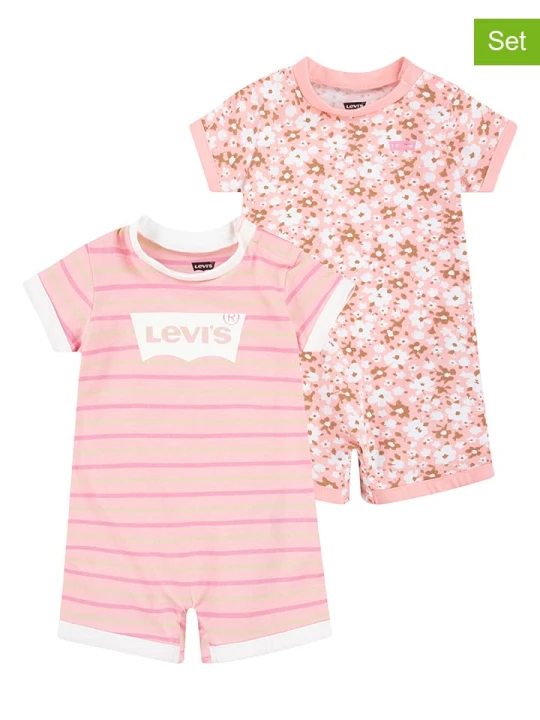 Zdjęcie produktu Levi's Kids Rampersy (2 szt.) w kolorze różowym rozmiar: 68