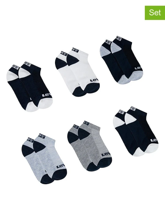 Zdjęcie produktu Levi's Kids Skarpety (6 par) w kolorze czarno-białym rozmiar: 122-134