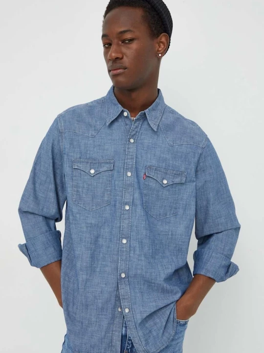 Zdjęcie produktu Levi's koszula męska bawełniana BARSTOW WESTERN STANDARD niebieski