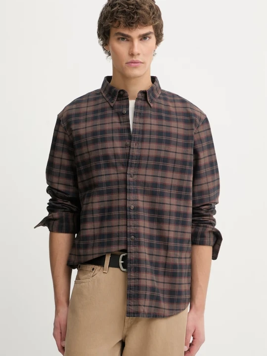 Zdjęcie produktu Levi's koszula bawełniana AUTHENTIC BUTTON DOWN brązowy