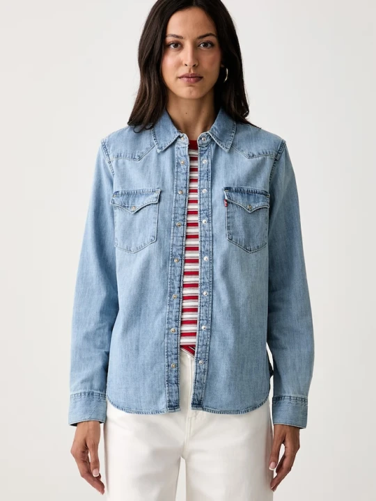 Zdjęcie produktu Levi's koszula damska jeansowa HERITAGE WESTERN DENIM niebieski