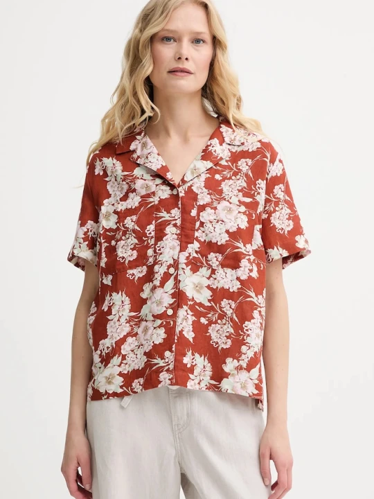 Zdjęcie produktu Levi's koszula lniana SONNY CAMP SHIRT pomarańczowy