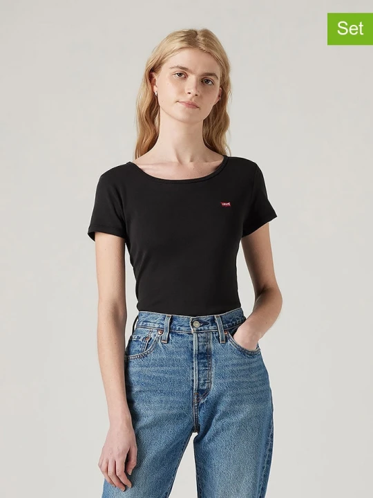 Zdjęcie produktu Levi's Koszulki (2 szt.) w kolorze czarnym i białym rozmiar: S