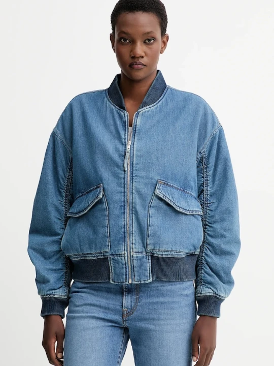 Zdjęcie produktu Levi's kurtka bomber jeansowa niebieski