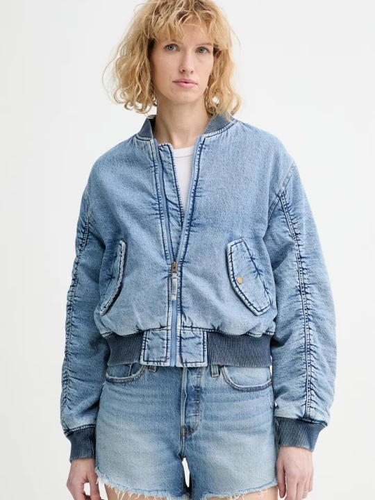 Zdjęcie produktu Levi's kurtka bomber jeansowa SCOUT WESTERN niebieski