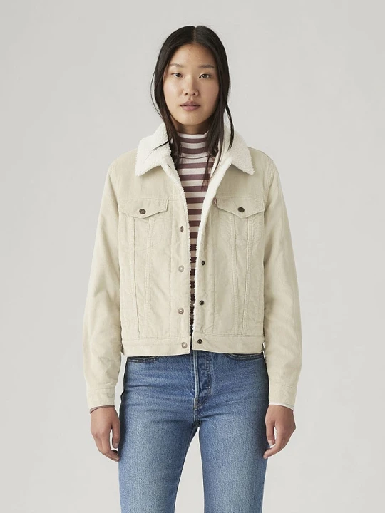 Zdjęcie produktu Levi's Kurtka dżinsowa w kolorze beżowym rozmiar: L