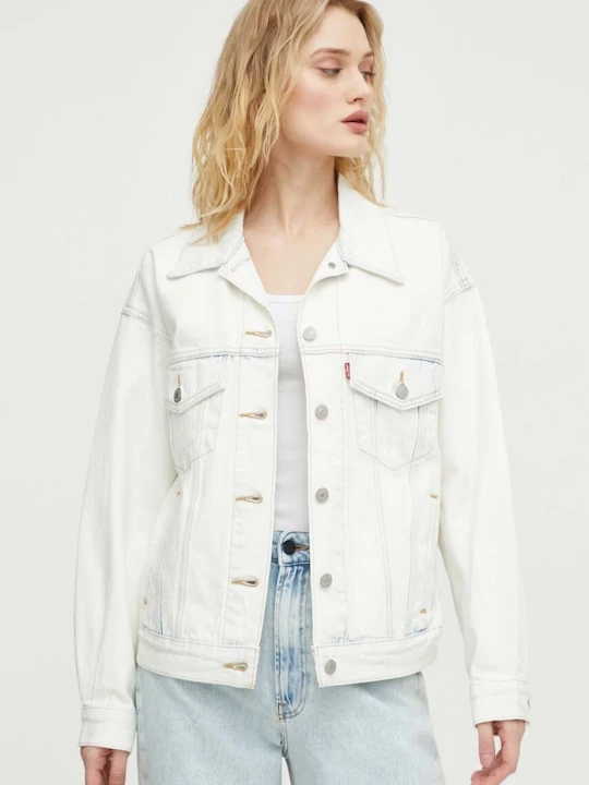 Zdjęcie produktu Levi's kurtka oversize damska jeansowa 90S TRUCKER biały