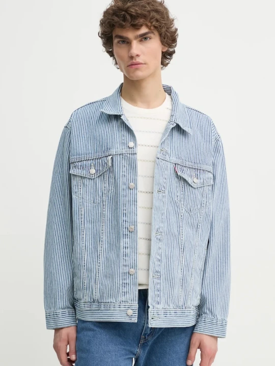 Zdjęcie produktu Levi's kurtka jeansowa męska bawełniana RELAXED FIT niebieski