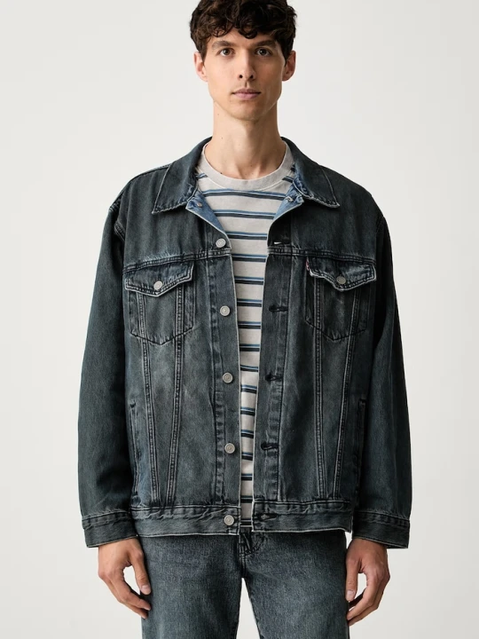 Zdjęcie produktu Levi's kurtka jeansowa męska bawełniana RELAXED FIT niebieski