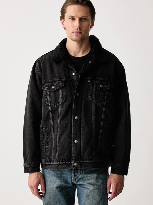 Zdjęcie produktu Levi's kurtka jeansowa męska RELAXED FIT SHERPA czarny